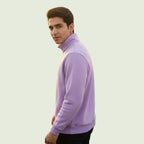 Men’s Lavender Half-Zip Sweatshirt | Soft, Stylish & Comfortable Winter Wear