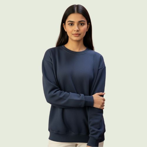 Premium Navy Blue Unisex Sweatshirt – Soft, Stylish & All-Season Comfort