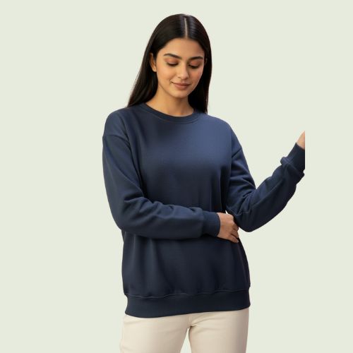 Premium Navy Blue Unisex Sweatshirt – Soft, Stylish & All-Season Comfort