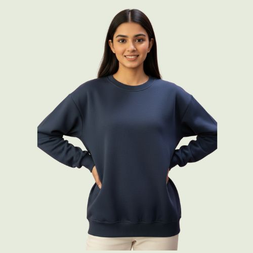 Premium Navy Blue Unisex Sweatshirt – Soft, Stylish & All-Season Comfort