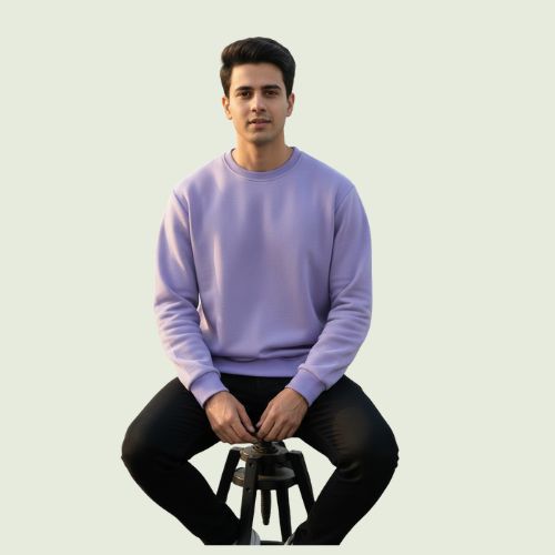 Men’s Lavender Sweatshirt | Soft, Cozy & Stylish Winter Wear