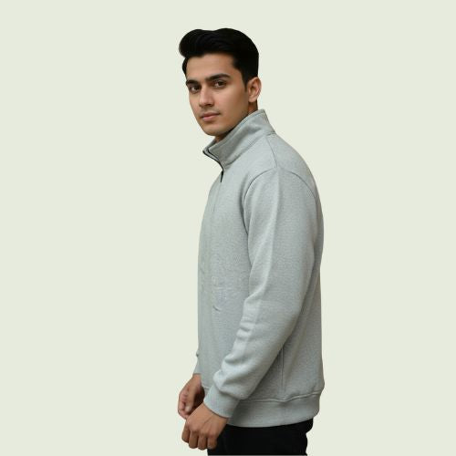 Men’s Premium Half-Zip Fleece Sweatshirt | Soft, Warm & Stylish Winter Wear