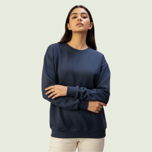 Premium Navy Blue Unisex Sweatshirt – Soft, Stylish & All-Season Comfort