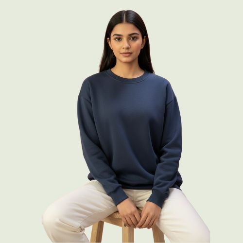 Premium Navy Blue Unisex Sweatshirt – Soft, Stylish & All-Season Comfort