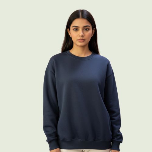 Premium Navy Blue Unisex Sweatshirt – Soft, Stylish & All-Season Comfort