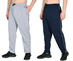 Men’s Gray & Blue Athletic Jogger Pants with Pockets