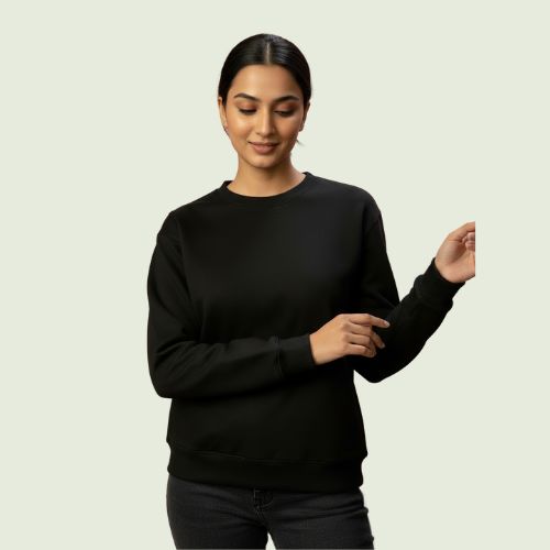 Premium Black Unisex Sweatshirt – Soft, Stylish & All-Season Comfort
