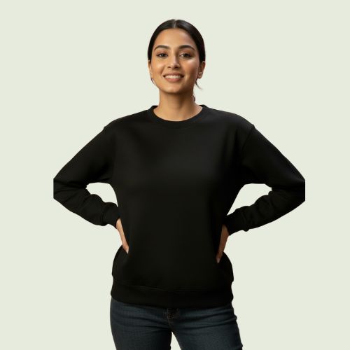 Premium Black Unisex Sweatshirt – Soft, Stylish & All-Season Comfort