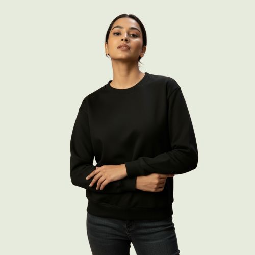Premium Black Unisex Sweatshirt – Soft, Stylish & All-Season Comfort