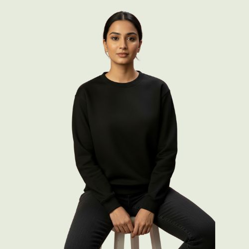 Premium Black Unisex Sweatshirt – Soft, Stylish & All-Season Comfort
