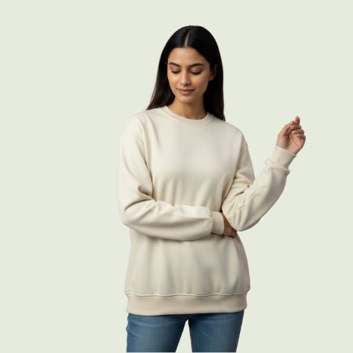Premium Skin (Beige) Unisex Sweatshirt – Soft, Minimal & All-Season Comfort
