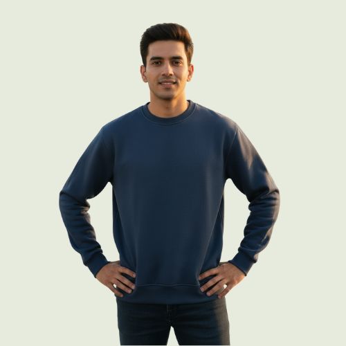 Men’s Navy Blue Sweatshirt | Soft, Warm & Everyday Casual Wear