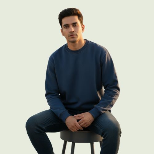 Men’s Navy Blue Sweatshirt | Soft, Warm & Everyday Casual Wear