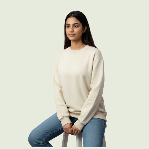 Premium Skin (Beige) Unisex Sweatshirt – Soft, Minimal & All-Season Comfort
