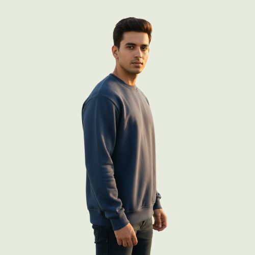 Men’s Navy Blue Sweatshirt | Soft, Warm & Everyday Casual Wear