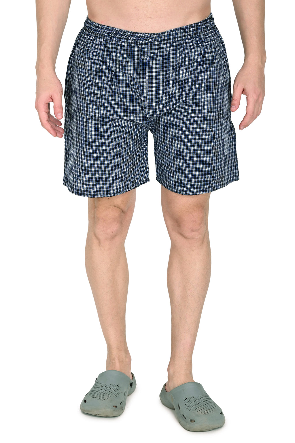 Truness Men’s Premium Check Hap Blue Boxer Shorts