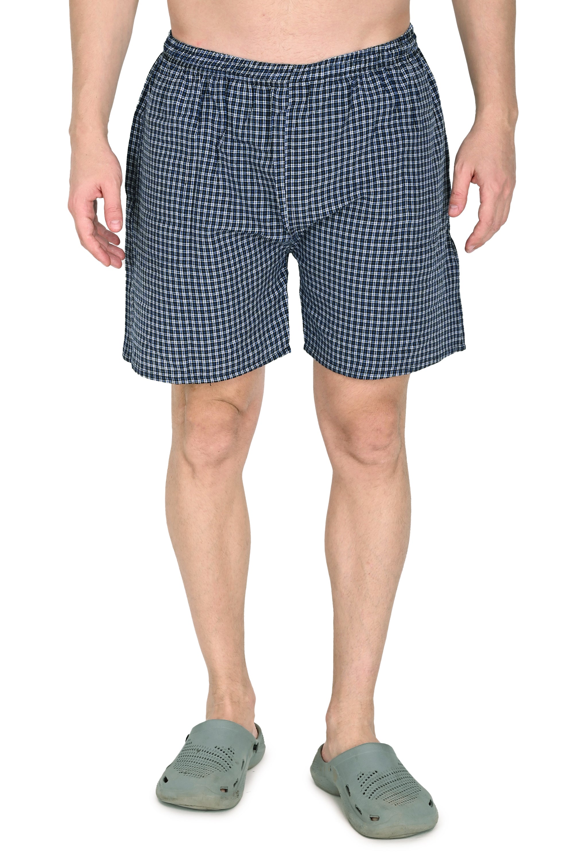 Truness Men’s Premium Check Hap Blue Boxer Shorts