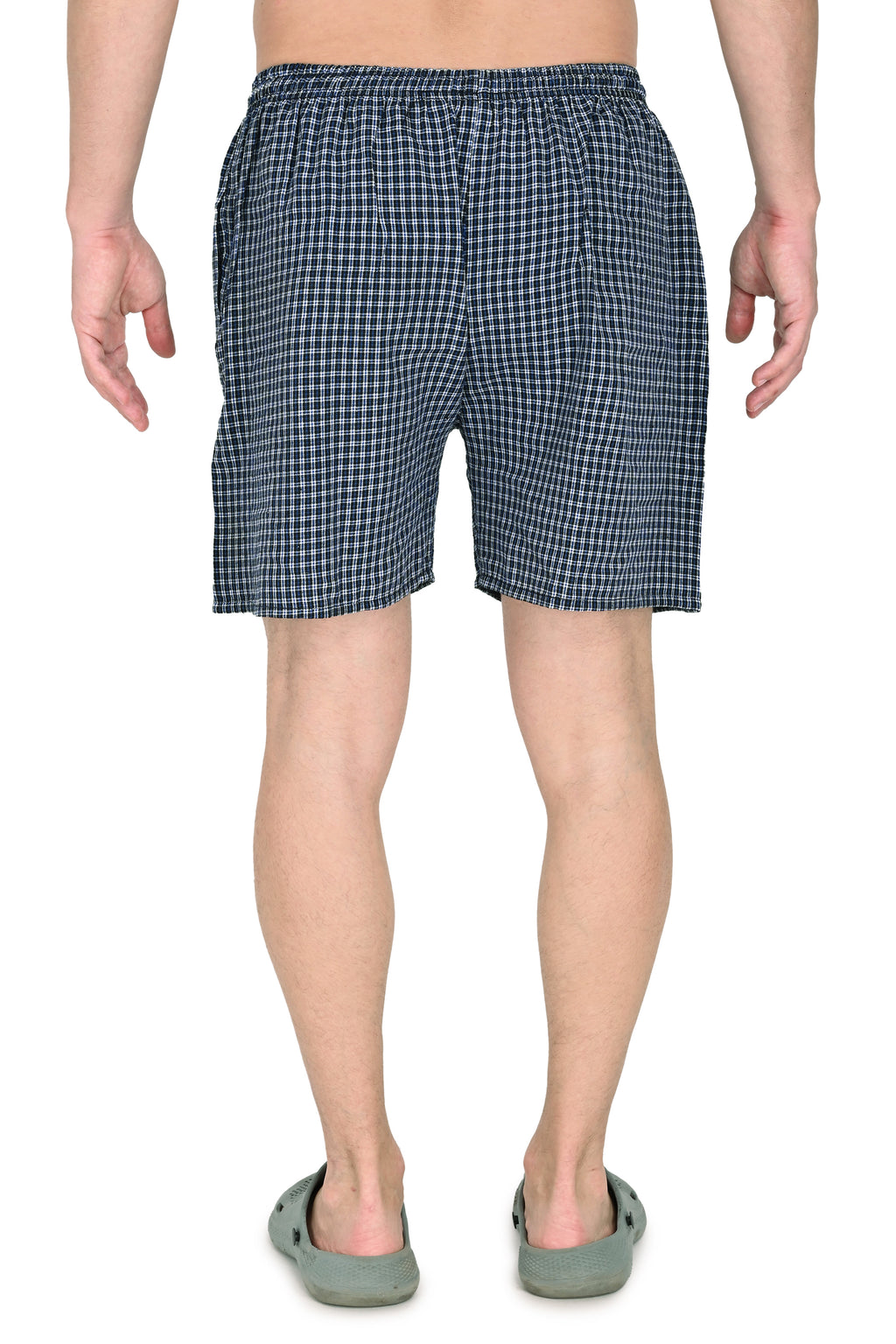 Truness Men’s Premium Check Hap Blue Boxer Shorts