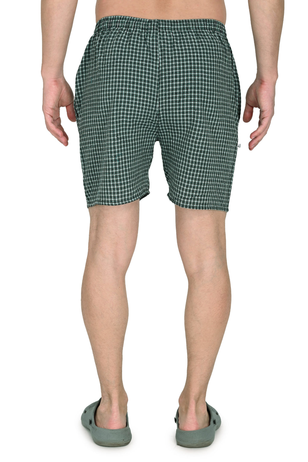 Truness Men’s Premium Check Hap Green Boxer Shorts