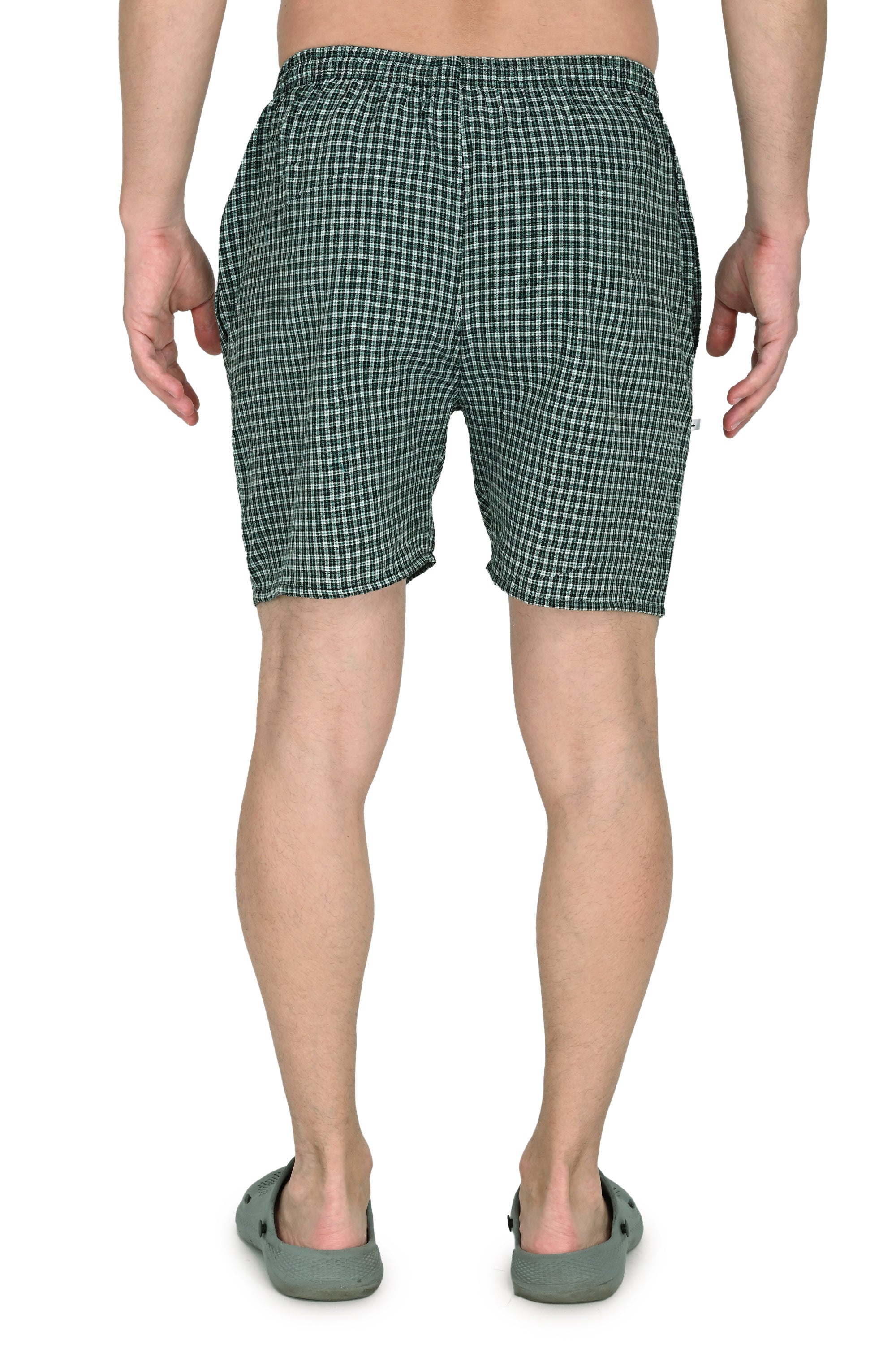 Truness Men’s Premium Check Hap Green Boxer Shorts