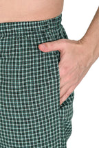 Truness Men’s Premium Check Hap Cotton Boxer Shorts – Multi-Color Combo (Red, Blue & Green)