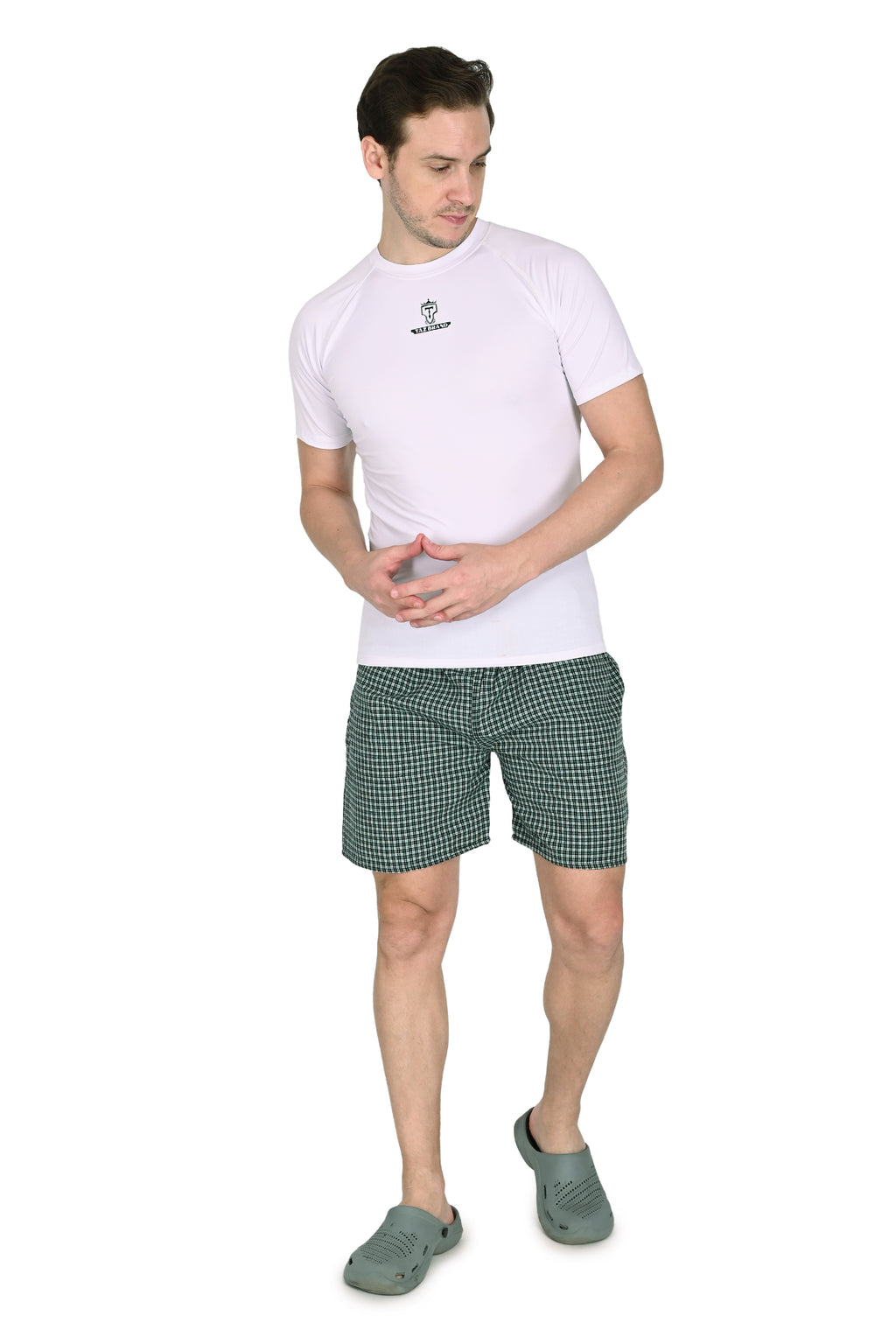 Truness Men’s Premium Check Hap Green Boxer Shorts