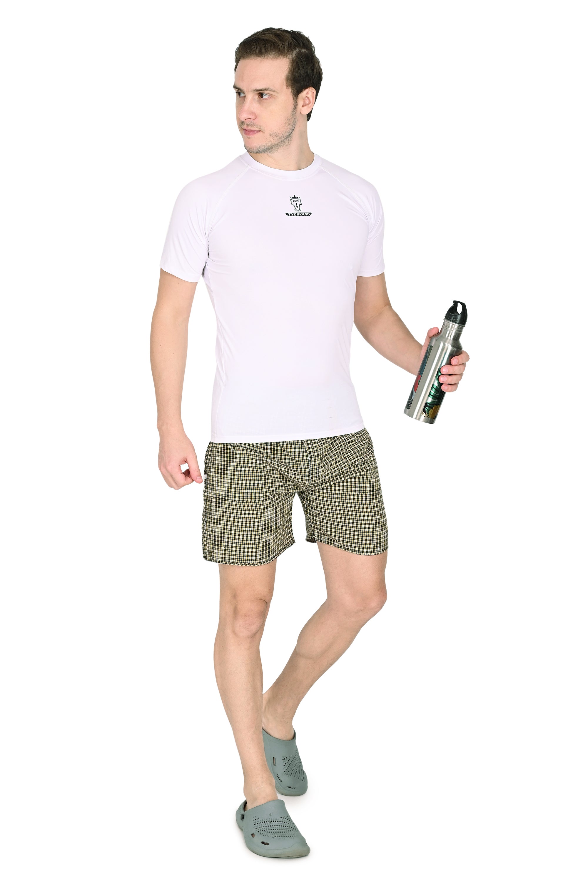 Men’s Cotton Checkered Boxer Shorts (Pack of 3) – Soft, Breathable & Regular Fit Nightwear