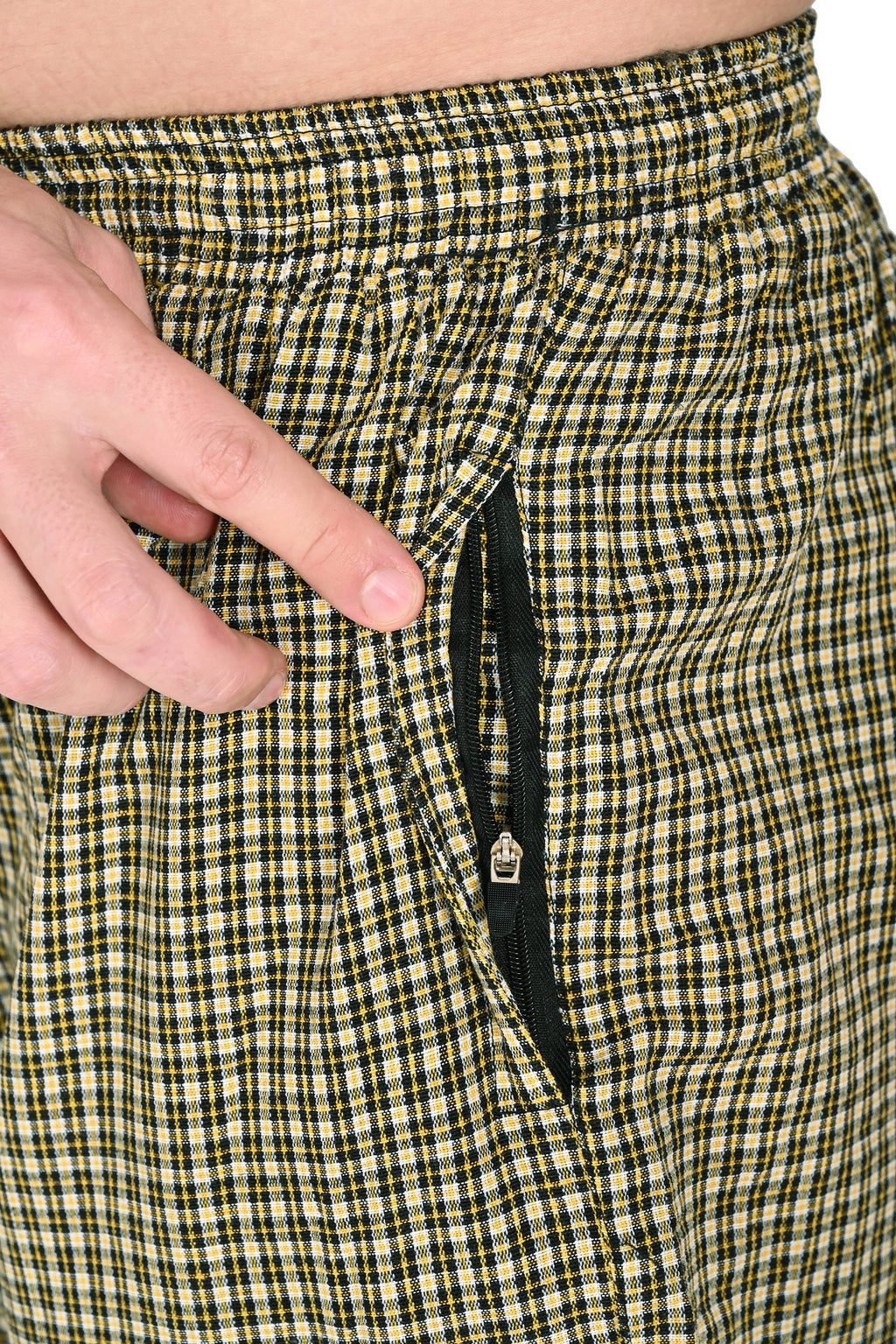 Men’s Yellow Checkered Cotton Jogger Pants – Soft, Lightweight & Everyday Comfort