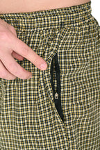 Men’s Yellow Checkered Cotton Jogger Pants – Soft, Lightweight & Everyday Comfort