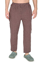 Men’s Red Checkered Cotton Jogger Pants – Soft, Stylish & Comfortable Fit