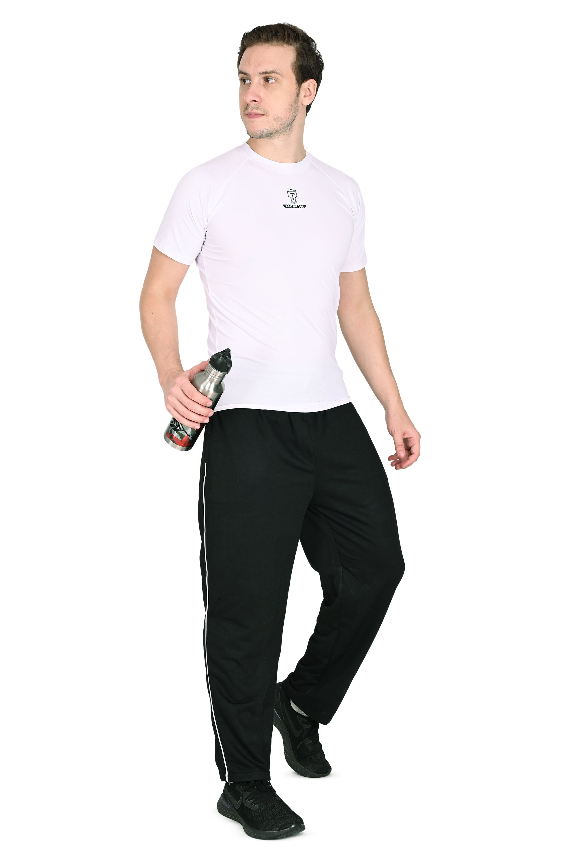 Men’s Black Athletic Jogger Pants with Pockets