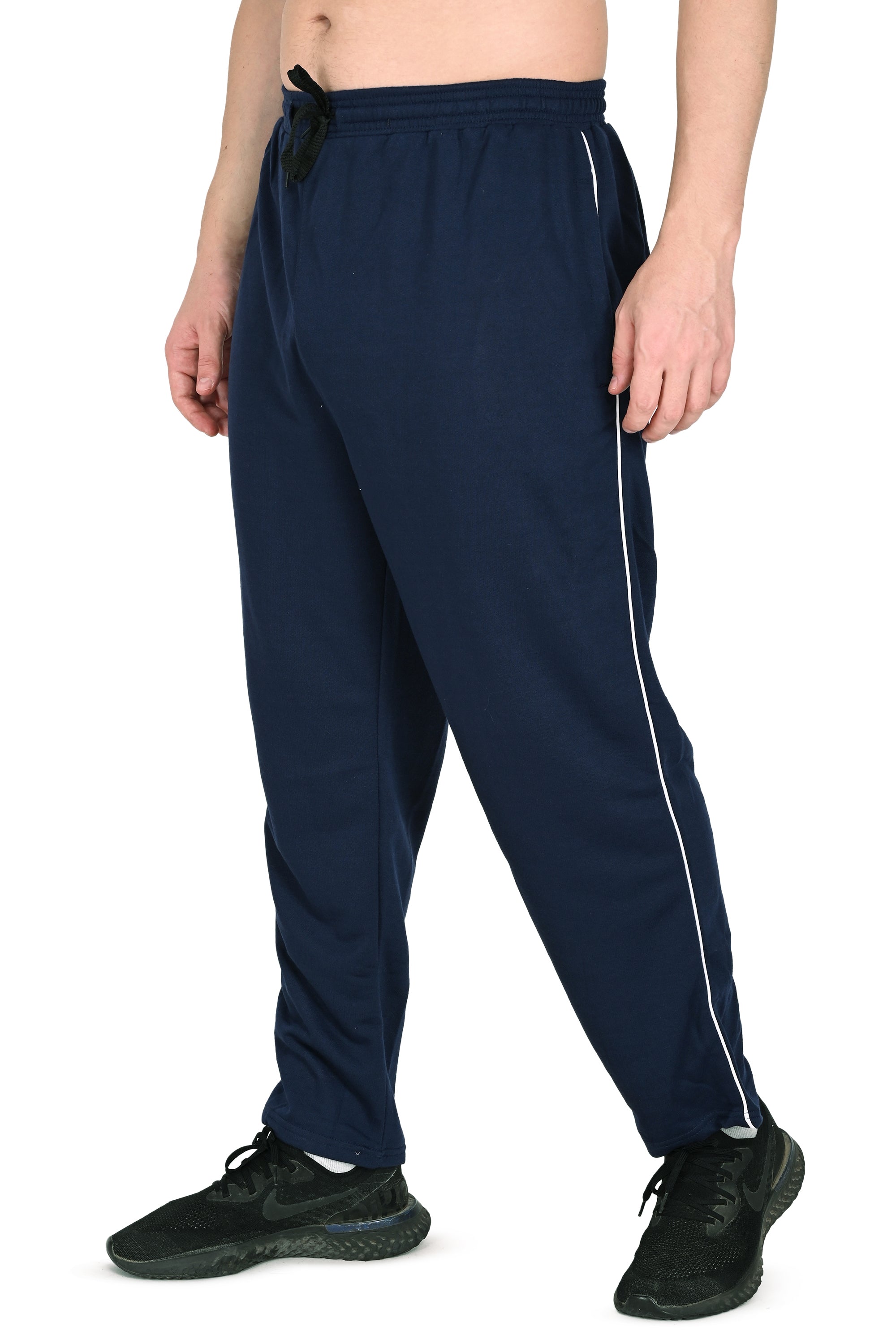 Men’s Gray & Blue Athletic Jogger Pants with Pockets
