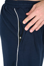 Men’s Blue Athletic Jogger Pants with Pockets