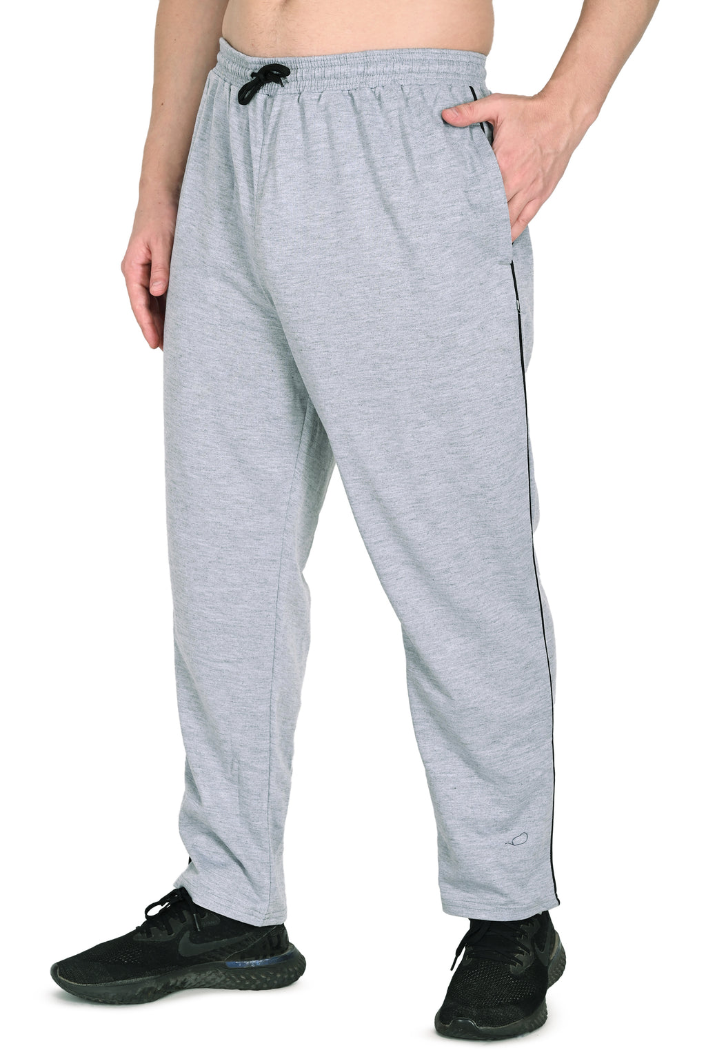 Men’s Gray & Blue Athletic Jogger Pants with Pockets