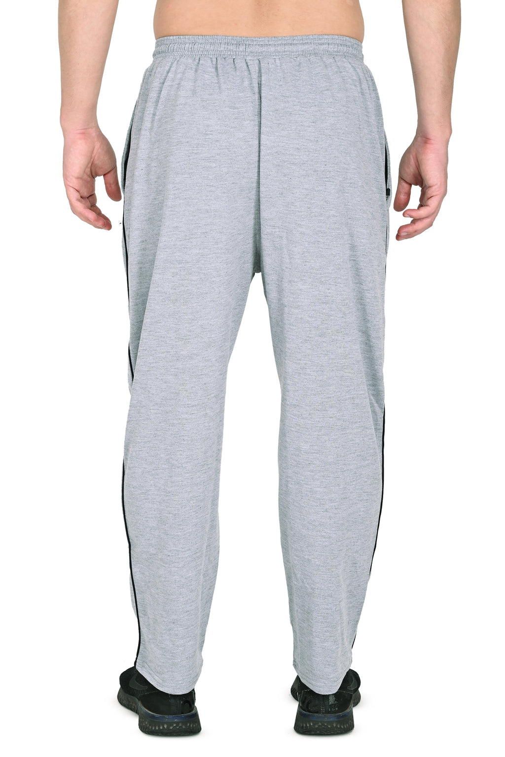 Men’s Gray & Blue Athletic Jogger Pants with Pockets